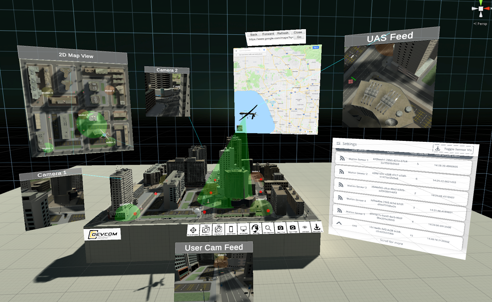 A virtual tactical operations center